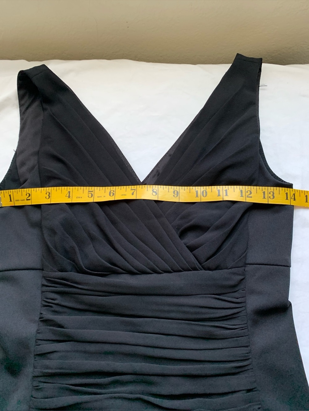 White House Black Market (WHBM) Ruched Sleeveless V-Neck  Cocktail Dress - Picture 10 of 14